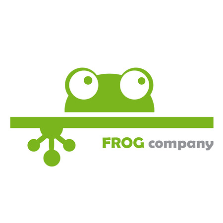 Vector sign frog companyのイラスト素材