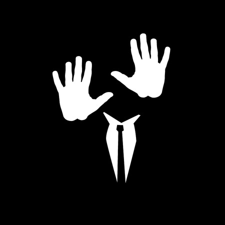 Man walking in the dark. Vector illustrationのイラスト素材