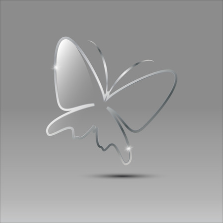 Vector sign Butterfly glass and metalのイラスト素材