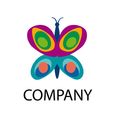 Vector sign abstract butterflyのイラスト素材