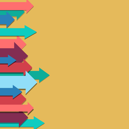 Vector arrows background, flat designのイラスト素材
