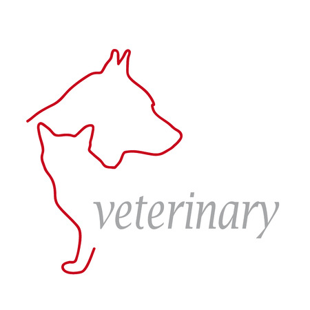 Vector sign veterinarian, dog and catのイラスト素材