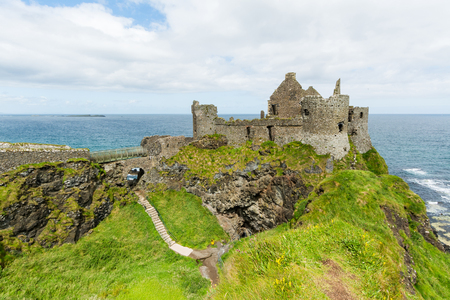 Landascapes of Ireland. Dunluce castle, Northern Irelandの写真素材