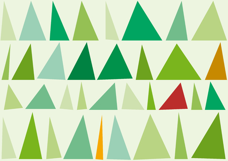 Ilustración de Abstract trees and forest in geometric background, vector illustration with triangles - Imagen libre de derechos