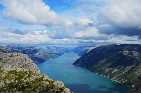 Fjord in Norwayの写真素材