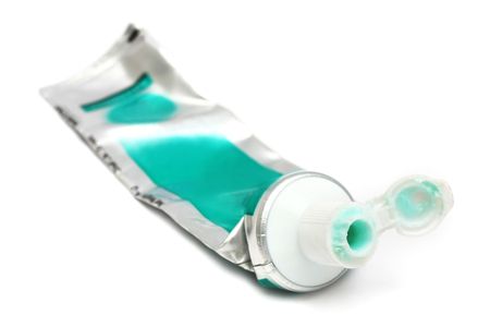 Tooth paste on white background.の写真素材