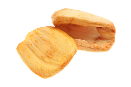 Close up of dried jackfruit chips 