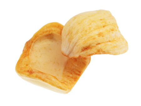 Close up of dried jackfruit chips の写真素材