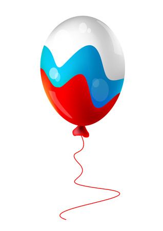 The balloon, flag of Russiaのイラスト素材