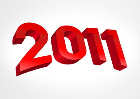 figures in 2011 New Year Christmas Calendarのイラスト素材