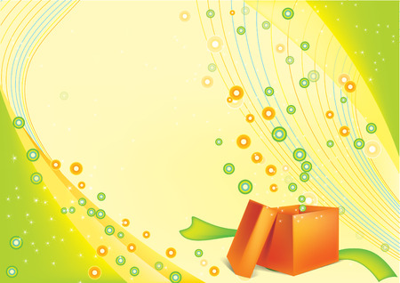 festive background with an open gift cardのイラスト素材