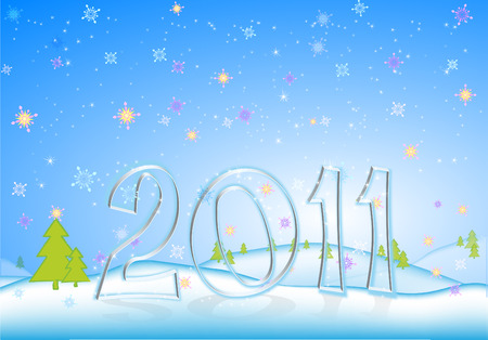 New Year's background  new year 2011のイラスト素材