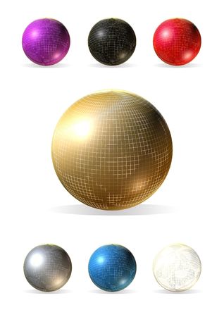 3d colorful balls into golden grid on a white backgroundの写真素材