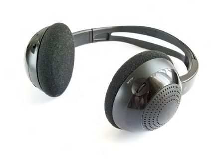 headphones on a white backgroundの写真素材