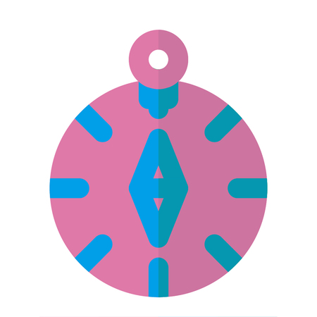 COMPASS icon flat style pink blueのイラスト素材