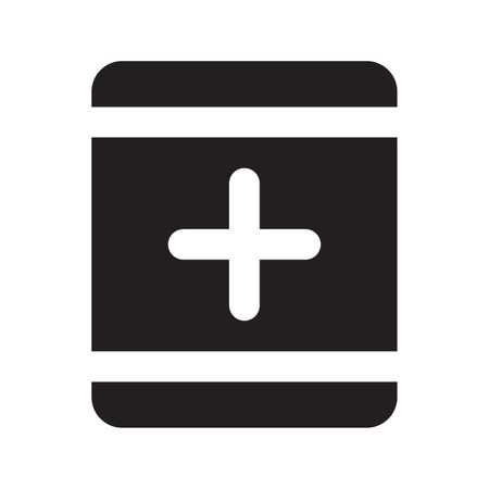 FIRST AIDS BOX icon solid styleのイラスト素材