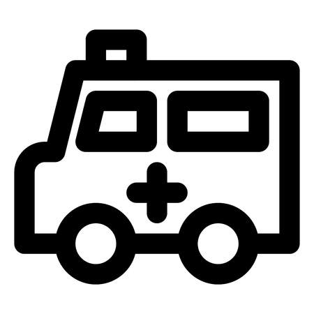 Ambulance icon Line styleのイラスト素材