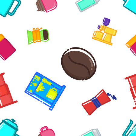Seamless pattern Coffee Shop Vol.2のイラスト素材