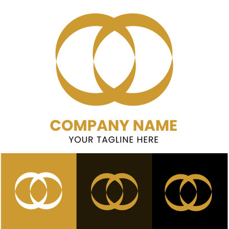 The Ring Logo Design is luxurious, elegant and simple. for jewelry companyのイラスト素材