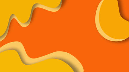 minimal abstract shape background with yellow color. Dynamic style banner designの写真素材
