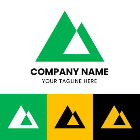 mountain simple logo, for adventure and resort conceptのイラスト素材
