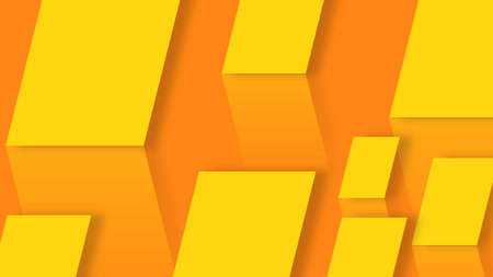 yellow and orange abstract background, with square pattern. modern geometry backgroundの写真素材