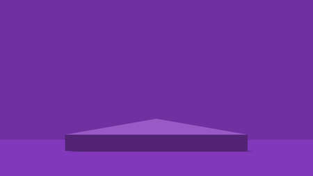 purple product background stand or podium pedestal on empty display with purple background. 3D renderingの写真素材