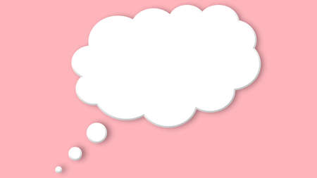 callout pastel pink background with copy space, ready to useの写真素材