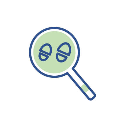 magnifying glass icon lineal color.のイラスト素材