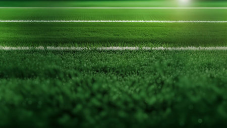 green field with copy space for american football sports theme contentの素材