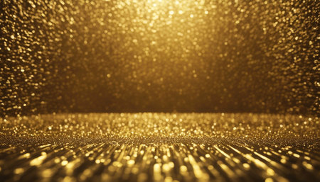 golden glitter vintage lights background. gold and black. de focusedの素材