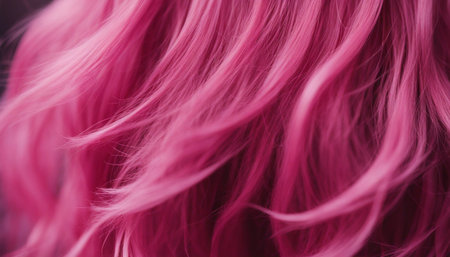 closeup of pink hair as a background, macro photo with selective focusの素材