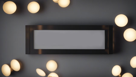 Blank black signboard in modern interior. Mock up, 3D Renderingの素材