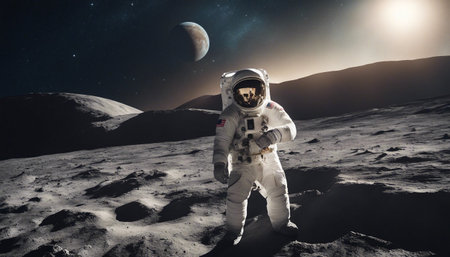 Astronaut in outer space.の素材