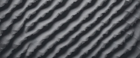 Abstract wavy background of black paper. 3d rendering, 3d illustration.の素材
