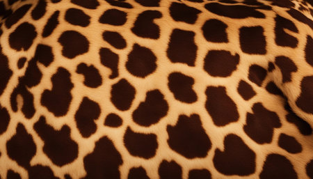 The texture of the fabric is brown leopard print.の素材