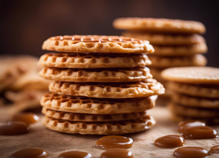 Dutch waffles are usually called stroopwafelの素材