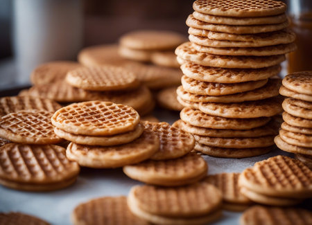 Dutch waffles are usually called stroopwafelの素材