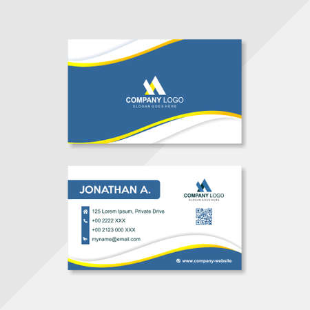 business card in elegant blueのイラスト素材