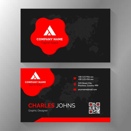 minimalist unique business card templateのイラスト素材