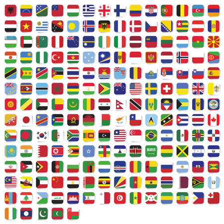All national flags of the worldのイラスト素材