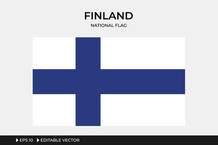 Finland National Flag Illustrationのイラスト素材