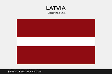 Illustration Flag of Latviaのイラスト素材