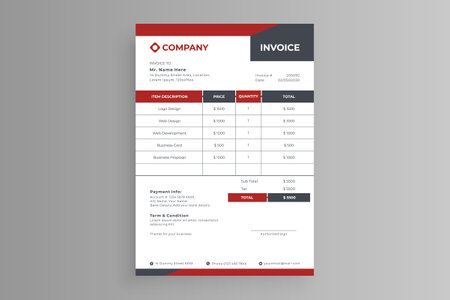Modern Invoice design templateのイラスト素材