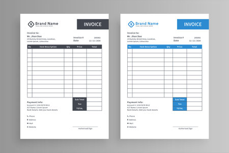 Modern invoice design templateのイラスト素材