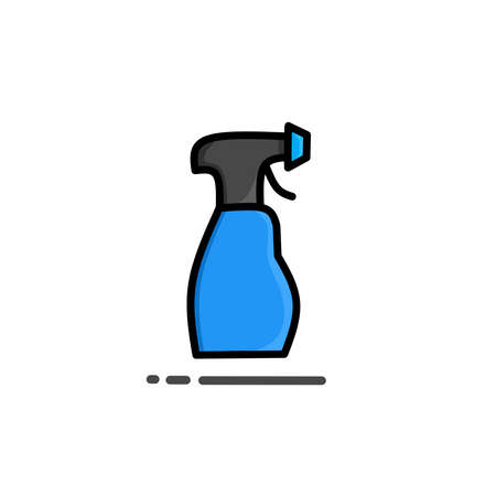 Hand holding glass cleanser sprayのイラスト素材