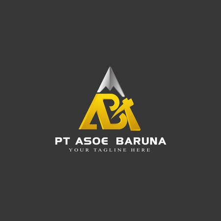 illustration vector graphic of gold mine logo, perfect for web, mine logo, mountain applications, gold logo, etc.のイラスト素材