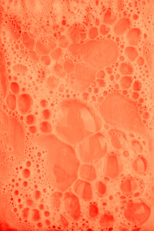 red foaming soapの写真素材