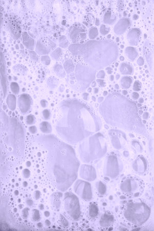 violet foaming soapの写真素材