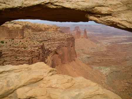 Canyons Through an Arch, Arches National Park; Moab, Utahの写真素材